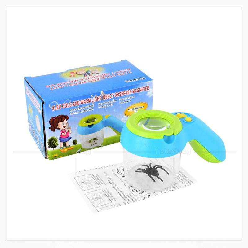 Outdoor Adventure Toys For Kids - 9LED Bug Magnifier Kids Hand-Held Insect