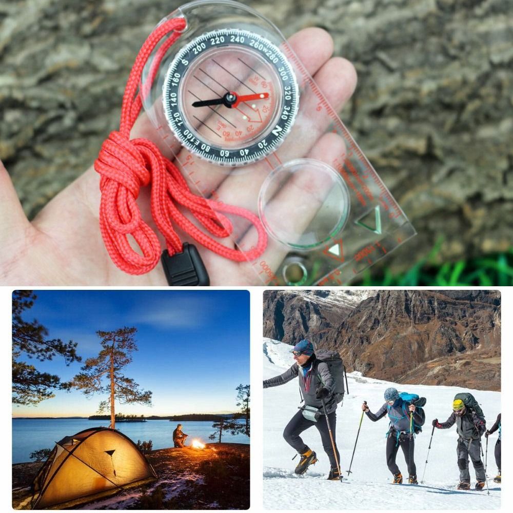 Map Compass Orienteering - New Acrylic Map Ruler Compass Multi-function