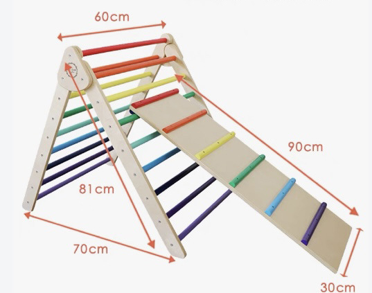 Foldable Wooden Triangle Climb - Outdoor Adventure Toys For Kids 评论和价格