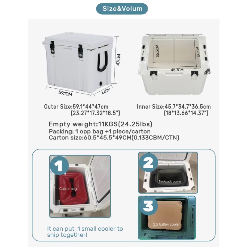 55QT Commercial Grade Rotomold - Outdoor Adventure Box 评论和价格
