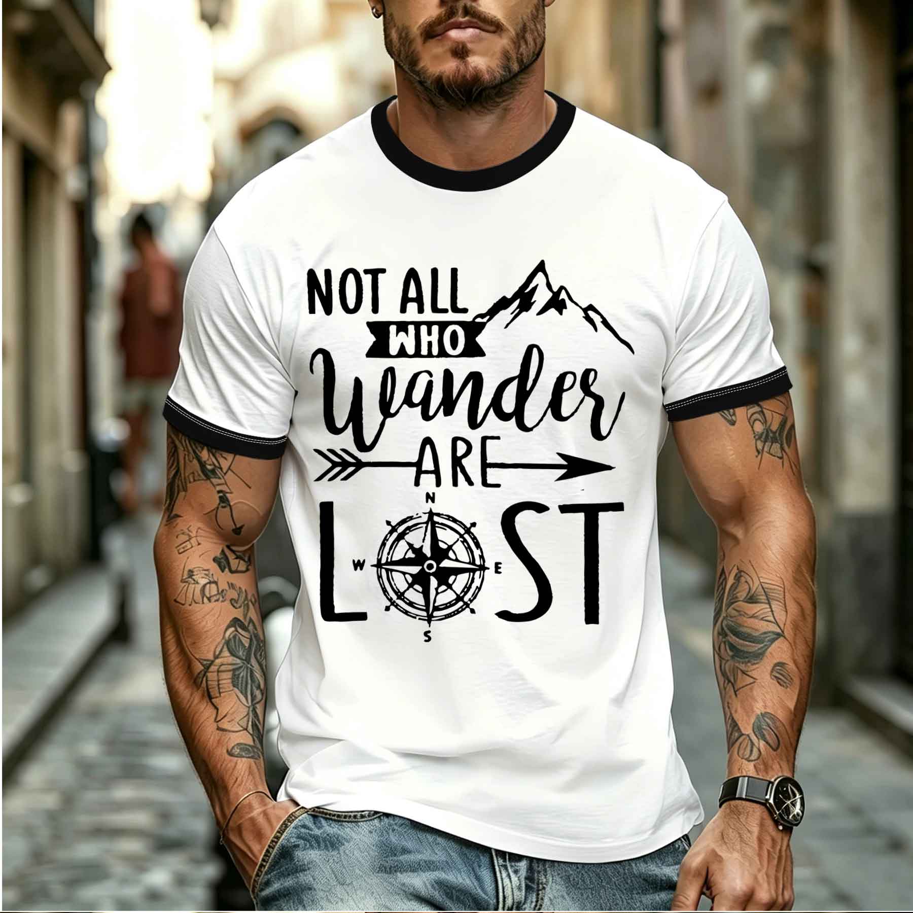 2026 new model Tee Stylish Com - Outdoor Adventure Quotes Short 评论和价格