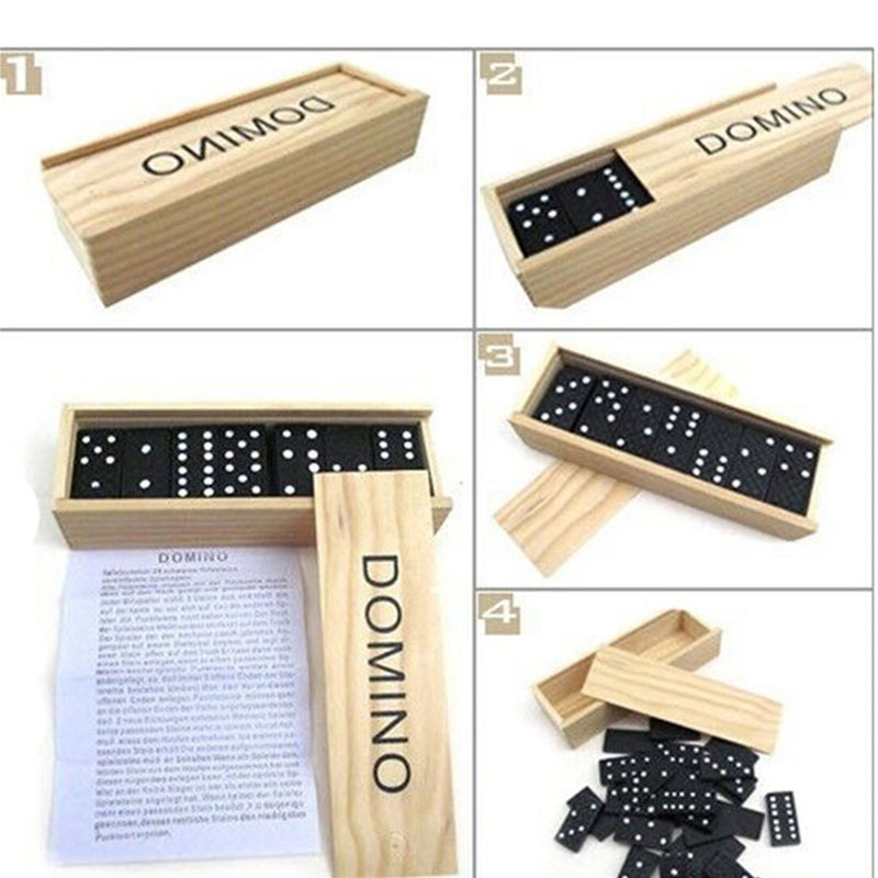 28pcs/Set Wooden Domino Board  - Outdoor Adventure Game 评论和价格