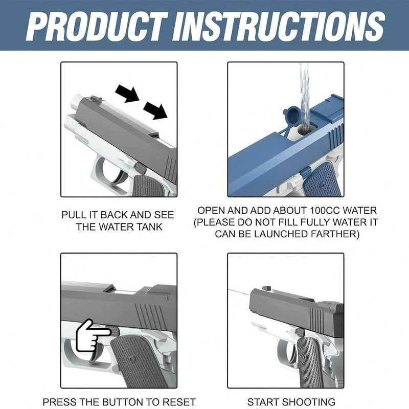 M1911 Water Guns Pistol Toy Sq - Outdoor Adventure Game 评论和价格