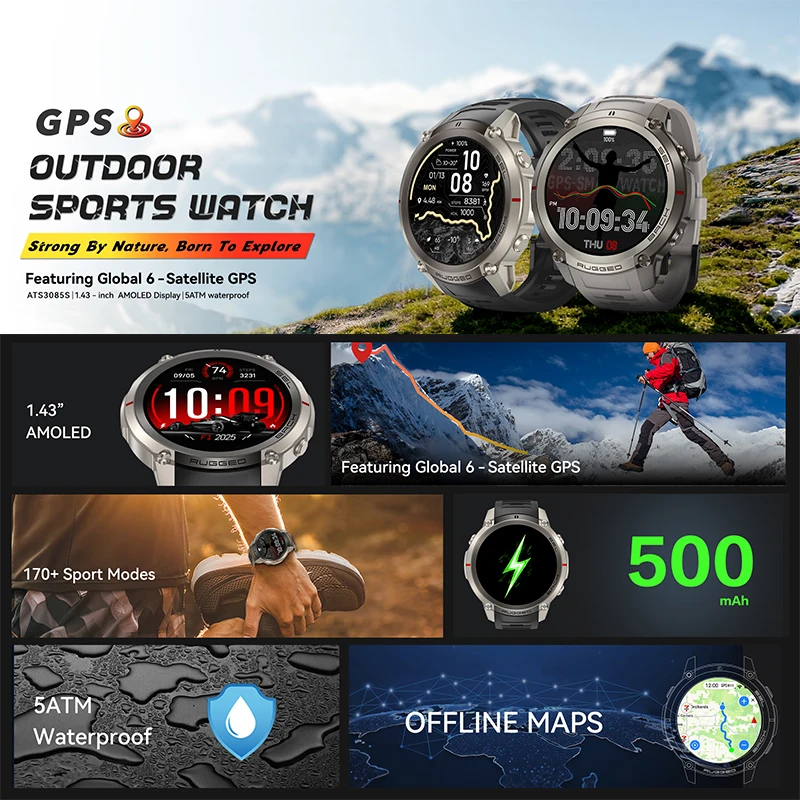 Sports Smart Watch GPS Offline - Outdoor Adventure World 评论和价格