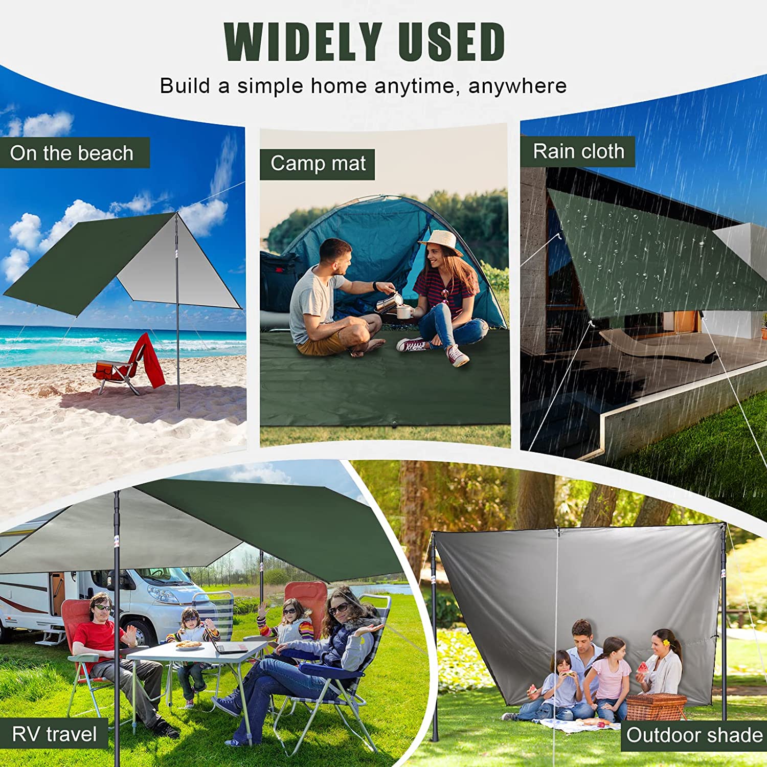 2026 Waterproof Camping Tarp,  - Hammock Rain Tarp 评论和价格