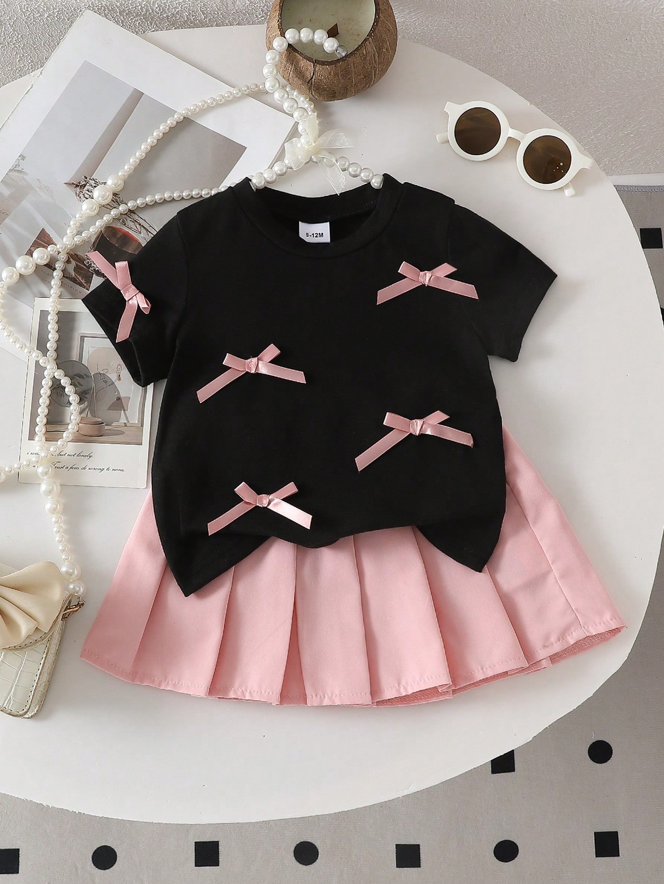 Two-piece baby girl 3D bow cas - Outdoor Adventure Girls 评论和价格