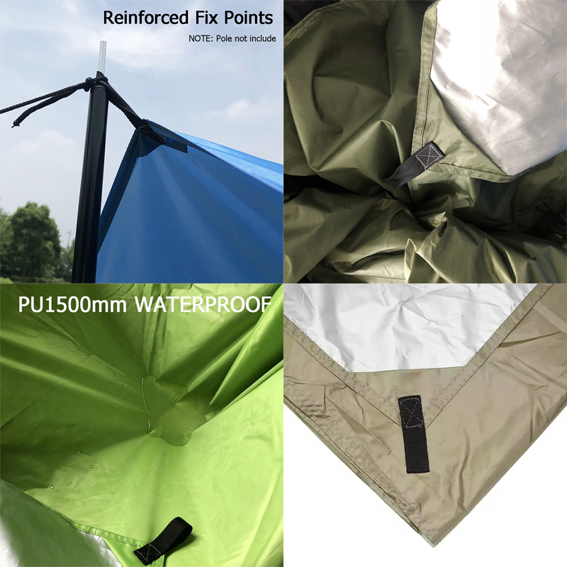 DANCHEL 3x3m Camping Tarp Wate - Hammock Rain Tarp 评论和价格