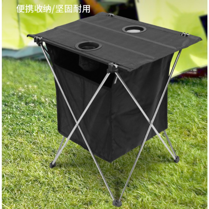 Aluminum Folding Table with St - Outdoor Adventure Table With Storage 评论和价格