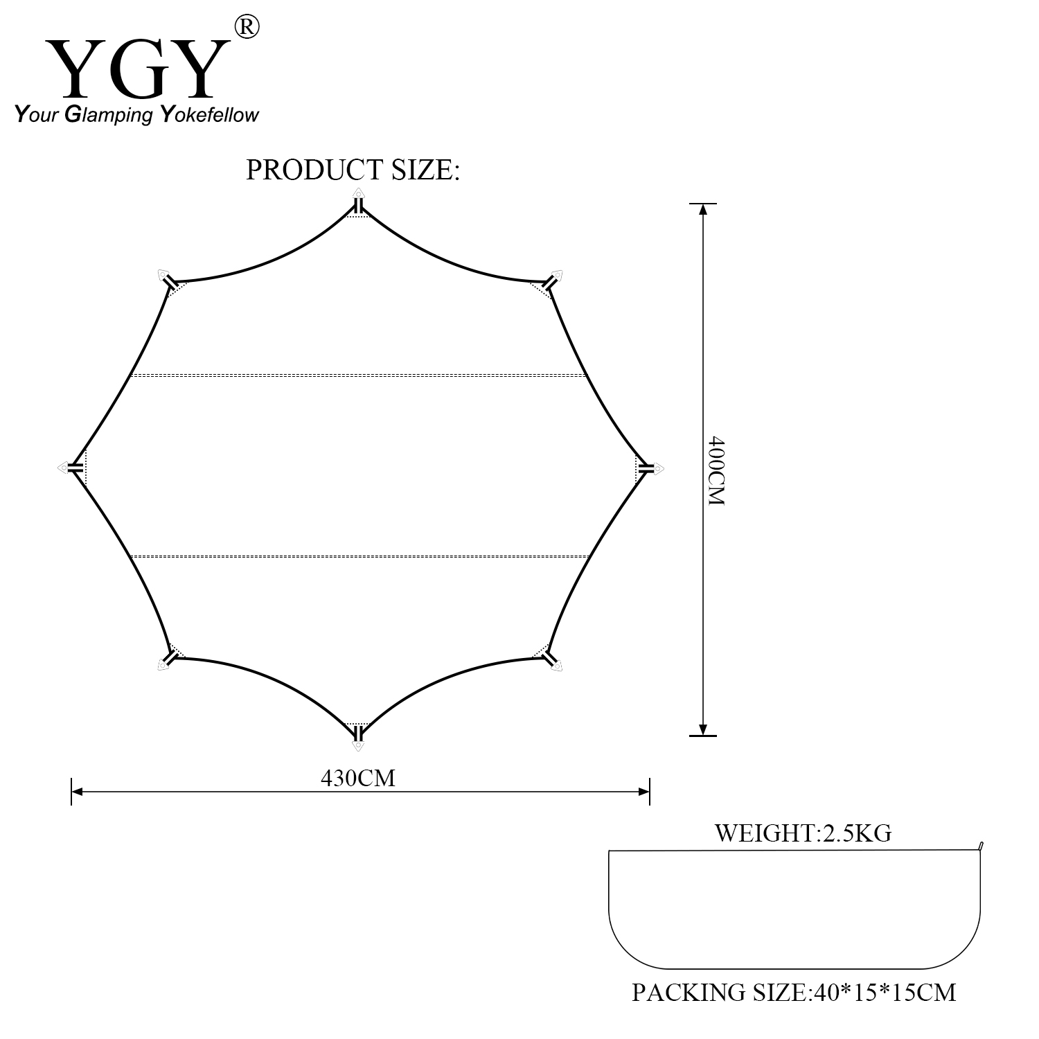 YGY Poly Cotton/TC Tarp Awning - Hammock Rain Tarp 评论和价格