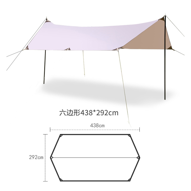 438*292cm Hexagon 100% Waterpr - Hammock Rain Tarp 评论和价格