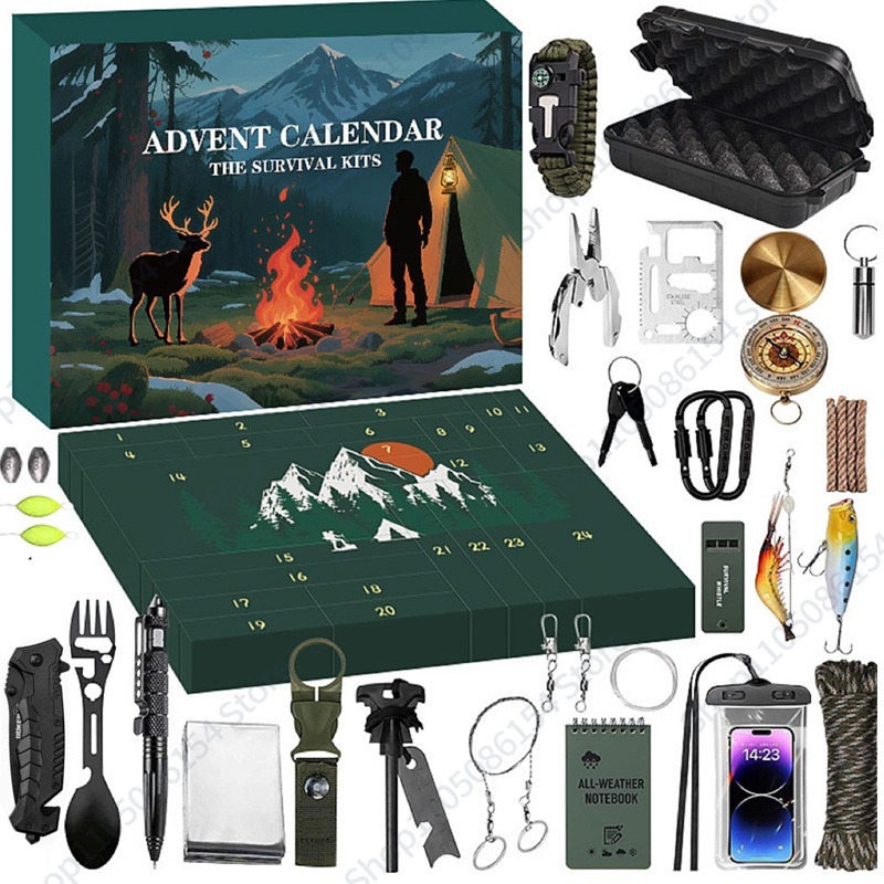 Outdoor Survival Tools Set Mul - Outdoor Adventure Box 评论和价格