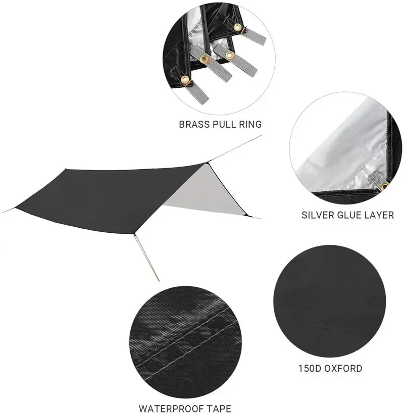 Hammock Camping with Rain Fly  - Hammock Rain Tarp 评论和价格