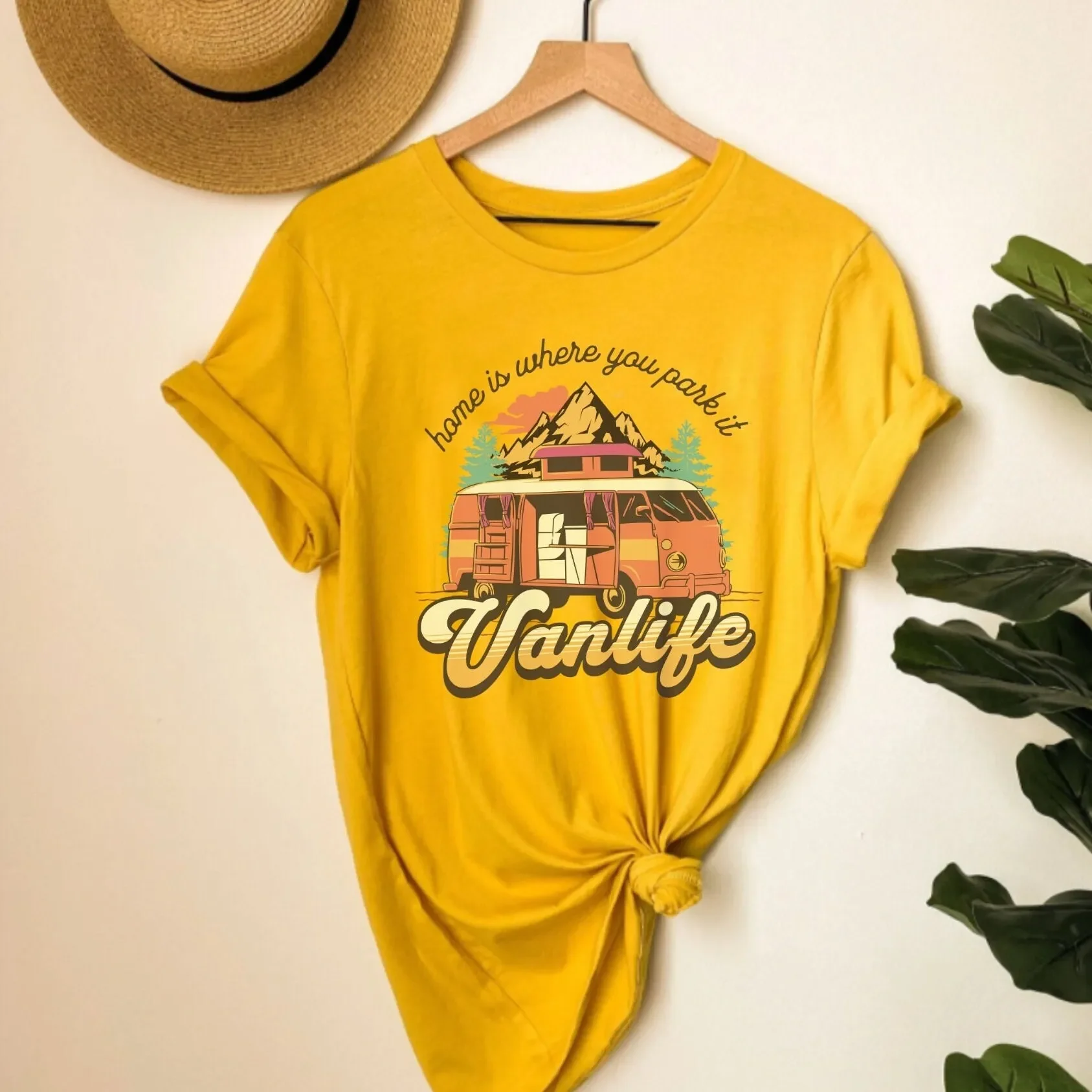Vanlife T Shirt Van Camping Ad - Outdoor Adventure Girls 评论和价格